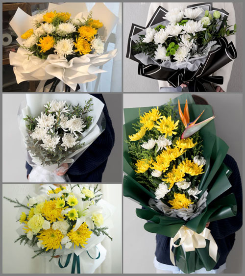 山西临汾隰县陡坡乡白事花束代送